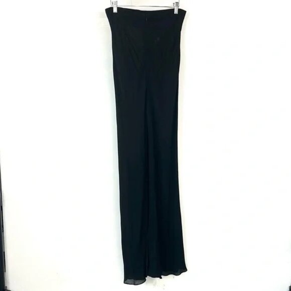 Donna Karan New York Black Crepe Strapless Jumpsuit